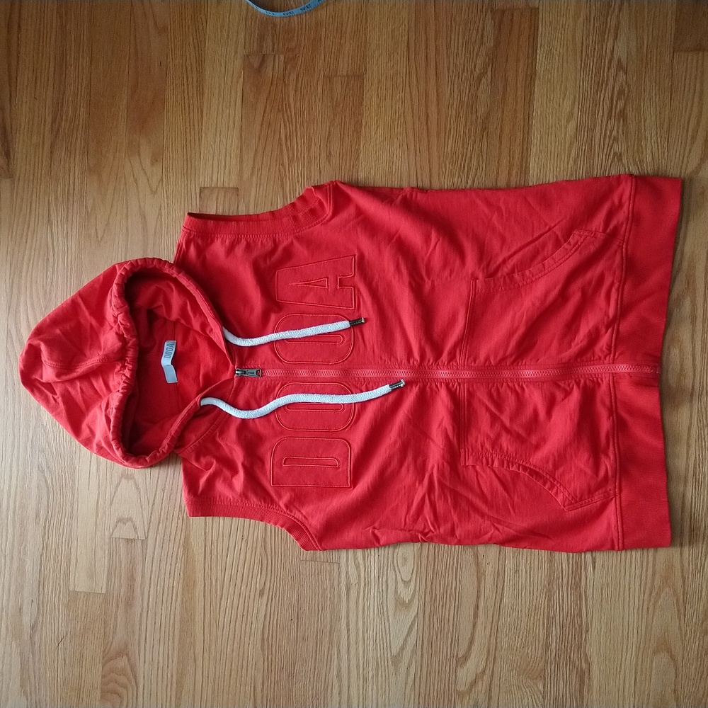 Red Hoodie Sleeveless Summer muscle for Men